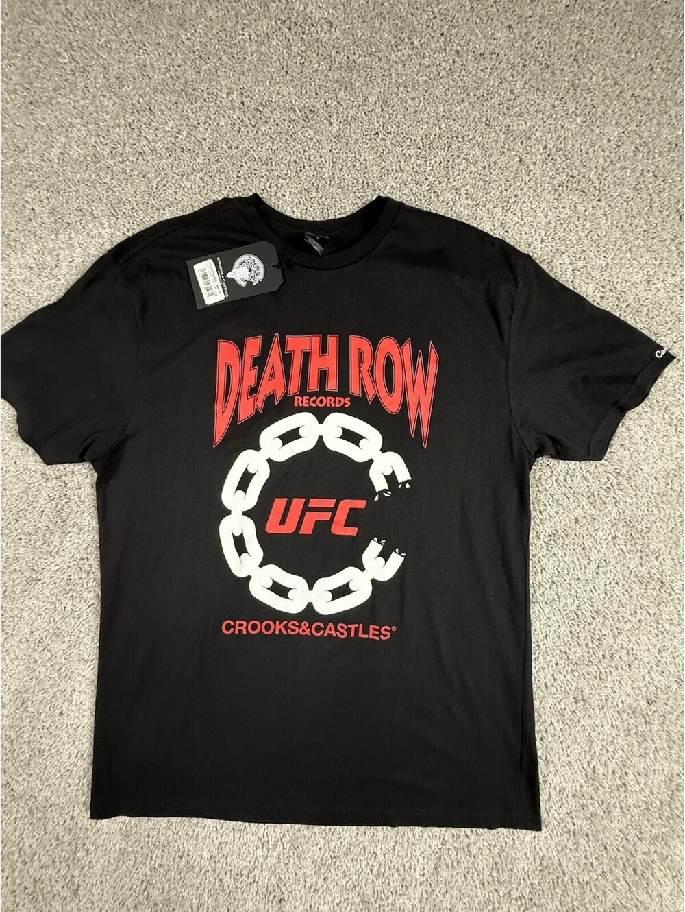 NWT Crooks & Castle x UFC x Death Row Records T Shirt Men's Large Graphic Tee